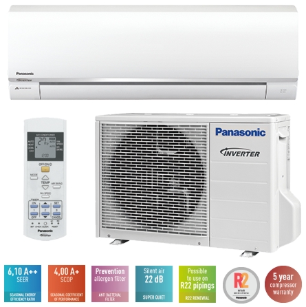 Ar Condicionado Panasonic Domestico Unidades Mural Single Split Inverter  14 340 - 17 072 Re15-qke Arverde