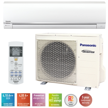 Ar Condicionado Panasonic Domestico Unidades Mural Single Split Inverter  17 072 - 19 803 Re18-qke Arverde