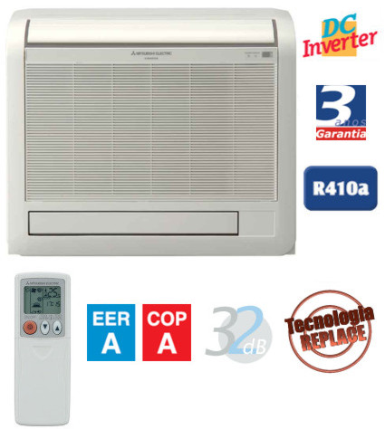 Ar Condicionado Mitsubishi Electric Domestico Unidades de Chao Multi Split Inverter MFZ-KA25VA  arverde